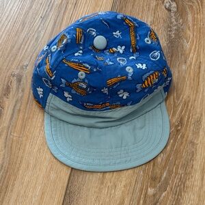 Patagonia Kids Blue and Light Gray Fish Print Cap
